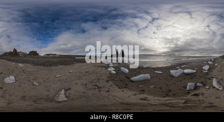 360 degree panoramic view of Cape Tegetthoff, Hall Island, Franz Josef Land