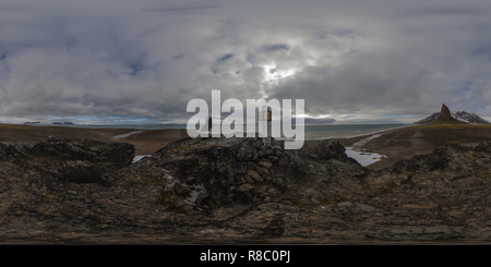 360 degree panoramic view of Cape Tegetthoff, Hall Island, Franz Josef Land