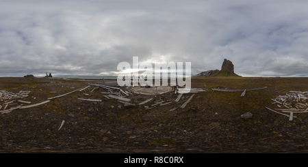 360 degree panoramic view of Cape Tegetthoff, Hall Island, Franz Josef Land