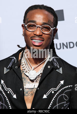 LAS VEGAS, NV, USA - APRIL 26: Quavo at the 2018 Billboard Latin Music Awards held at the Mandalay Bay Events Center on April 26, 2018 in Las Vegas, Nevada, United States. (Photo by Xavier Collin/Image Press Agency) Stock Photo