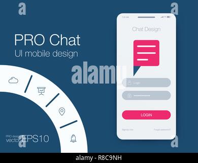 Vector phone chat interface. Sms messages. Stock vector Stock Vector