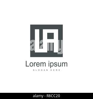 Initial Letter IA Logo Template Design. Minimalist letter logo template Stock Vector