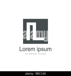 Initial Letter IL Logo Template Design. Minimalist letter logo template Stock Vector