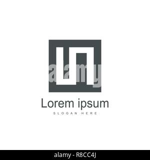Initial Letter IN Logo Template Design. Minimalist letter logo template Stock Vector