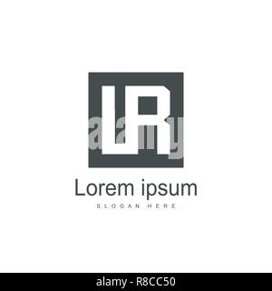 Initial Letter IR Logo Template Design. Minimalist letter logo template Stock Vector