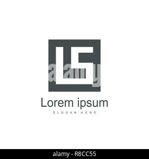 Initial Letter IS Logo Template Design. Minimalist letter logo template Stock Vector