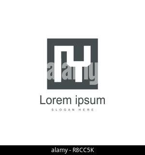 Initial Letter IY Logo Template Design. Minimalist letter logo template Stock Vector