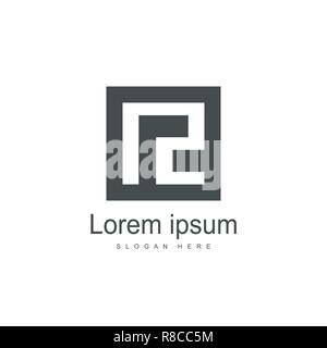 Initial Letter IZ Logo Template Design. Minimalist letter logo template Stock Vector