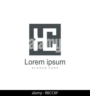 Initial Letter KC Logo template design. Minimalist letter logo vector design Stock Vector