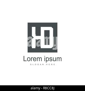 Initial Letter KD Logo template design. Minimalist letter logo vector design Stock Vector
