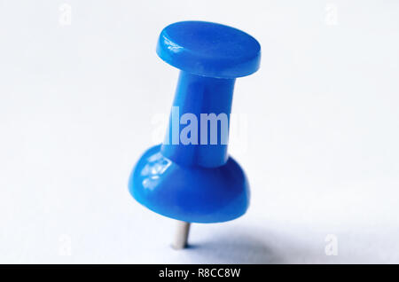 blue pin in a board macro Stock Photo