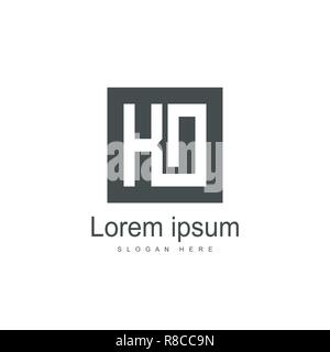 Initial Letter KO Logo template design. Minimalist letter logo vector design Stock Vector