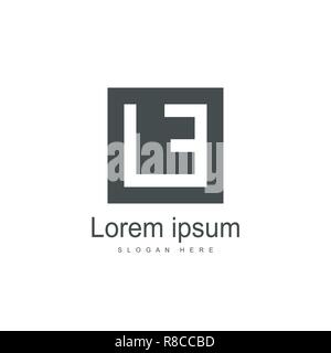 Initial Letter LE Logo template design. Minimalist letter logo vector design Stock Vector