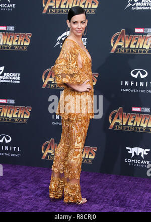 HOLLYWOOD, LOS ANGELES, CA, USA - APRIL 23: Evangeline Lilly at the World Premiere Of Disney And Marvel's 'Avengers: Infinity War' held at the El Capitan Theatre, Dolby Theatre and TCL Chinese Theatre IMAX on April 23, 2018 in Hollywood, Los Angeles, California, United States. (Photo by Xavier Collin/Image Press Agency) Stock Photo