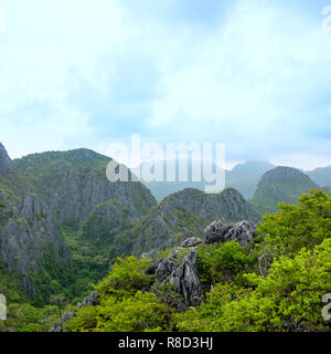 Beautiful mountain jungles in Khao Sam Roi Yot National Park Stock Photo