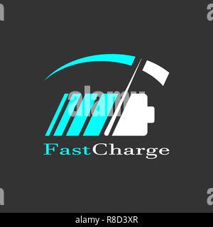 Fast charge icon. Charged battery icon. Vector. EPS 10 Stock Vector