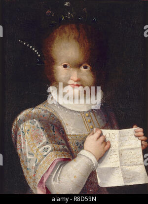 Portrait of Tognina Gonsalvus, ca 1595. Stock Photo