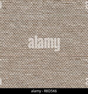 Natural linen uncolored canvas background. Seamless square texture, tile ready. Stock Photo