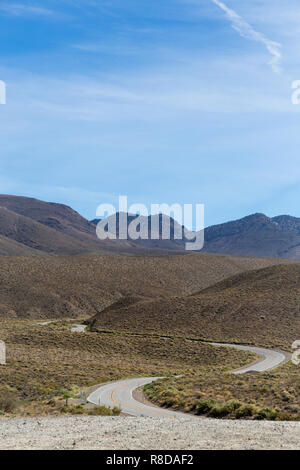 Scenic view in Mammoth Lakes Area USA. Mammoth Lakes is a town in California's Sierra Nevada mountains. It's known for the Mammoth Mountain and June M Stock Photo