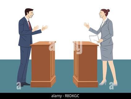 Judges court concept, courtroom scene with judge, lawyers, witness. the judiciary vector illustration. 007 Stock Vector