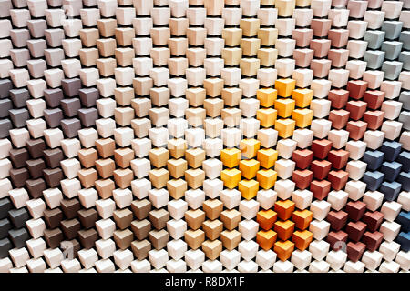 Abstract background of multi-colored cubes Stock Photo