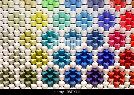 Abstract background of multi-colored cubes Stock Photo