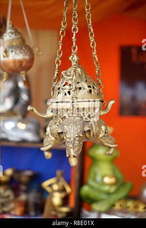 Oil lamps are lighting fixtures that are fueled with oils Stock Photo