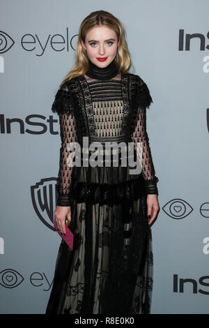 BEVERLY HILLS, LOS ANGELES, CA, USA - JANUARY 07: Kathryn Newton at the 2018 InStyle And Warner Bros. Pictures Golden Globe Awards After Party held at The Beverly Hilton Hotel on January 7, 2018 in Beverly Hills, Los Angeles, California, United States. (Photo by Xavier Collin/Image Press Agency) Stock Photo