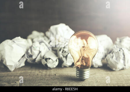 new idea concept with crumpled office paper Stock Photo