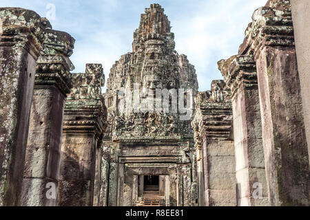 Bayon temple in Angkor Archaeological Park, near Siem Reap, Cambodia Stock Photo