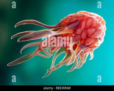 Illustration of a conceptual cancer monster. Stock Photo