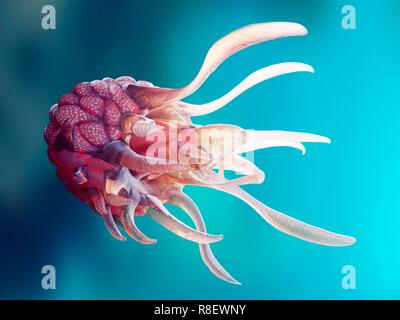 Illustration of a conceptual cancer monster. Stock Photo