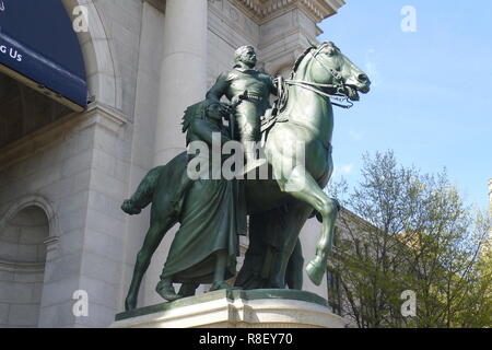 Equestrian Statue of Theodore Roosevelt Stock Photo