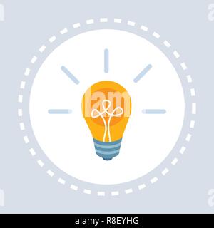 light lamp icon creative idea new startup innovation concept flat isolated Stock Vector
