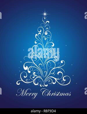 Christmas pine tree with star lights and balls vector image Stock Vector