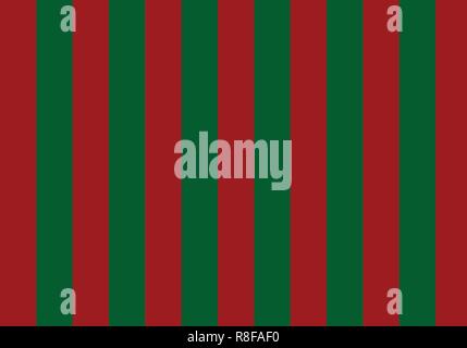 Christmas vector pattern vertical striped background in green and red Stock Vector