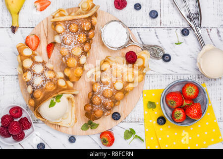 Hong Kong bubble waffles Stock Photo