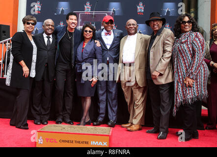 HOLLYWOOD, CA - MARCH 07: Lionel Richie at the Lionel Richie Hand And Footprint Ceremony at TCL Chinese Theatre on March 7, 2018 in Hollywood, California. (Photo by Image Press Agency) Stock Photo