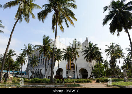 A beach in Lome, the capital city of Togo in West Africa, with the Gulf ...