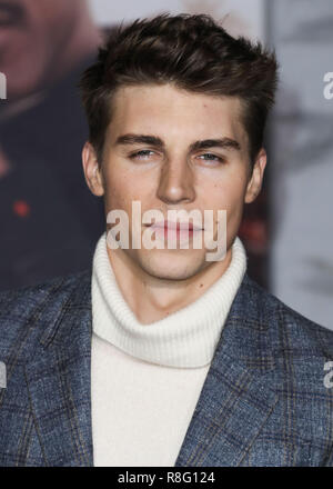 WESTWOOD, LOS ANGELES, CA, USA - DECEMBER 13: Nolan Gerard Funk at the Los Angeles Premiere Of Netflix's 'Bright' held at the Regency Village Theatre on December 13, 2017 in Westwood, Los Angeles, California, United States. (Photo by Xavier Collin/Image Press Agency) Stock Photo