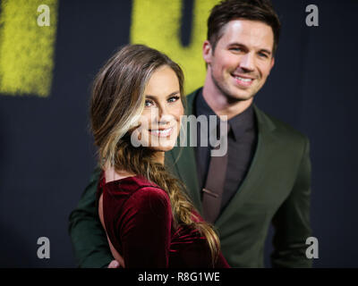 HOLLYWOOD, LOS ANGELES, CA, USA - DECEMBER 12: Angela Stacy, Matt Lanter at the World Premiere Of Universal Pictures' 'Pitch Perfect 3' held at the Dolby Theatre on December 12, 2017 in Hollywood, Los Angeles, California, United States. (Photo by Xavier Collin/Image Press Agency) Stock Photo