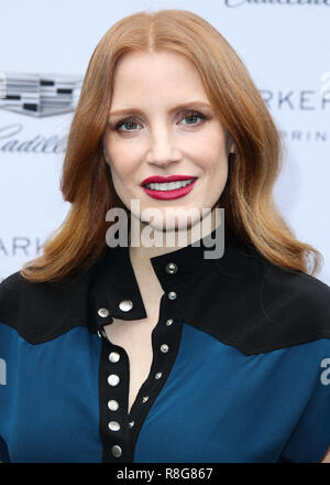 PALM SPRINGS, CA, USA - JANUARY 03: Jessica Chastain at the Variety's Creative Impact Awards and 10 Directors to Watch Brunch Red Carpet at the 29th Annual Palm Springs International Film Festival held at the Parker Palm Springs on January 3, 2018 in Palm Springs, California, United States. (Photo by Xavier Collin/Image Press Agency) Stock Photo