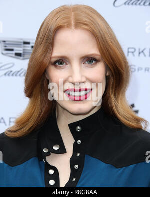 PALM SPRINGS, CA, USA - JANUARY 03: Actress Jessica Chastain wearing Givenchy arrives at Variety's Creative Impact Awards and 10 Directors to Watch Brunch Red Carpet at the 29th Annual Palm Springs International Film Festival held at the Parker Palm Springs on January 3, 2018 in Palm Springs, California, United States. (Photo by Xavier Collin/Image Press Agency) Stock Photo