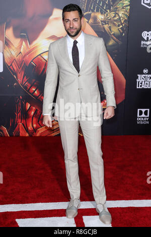 HOLLYWOOD, LOS ANGELES, CA, USA - NOVEMBER 13: Zachary Levi arrives at the World Premiere Of Warner Bros. Pictures' 'Justice League' held at the Dolby Theatre on November 13, 2017 in Hollywood, Los Angeles, California, United States. (Photo by Xavier Collin/Image Press Agency) Stock Photo