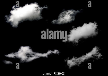 Cloud isolated on a black background for making texture brushes ...