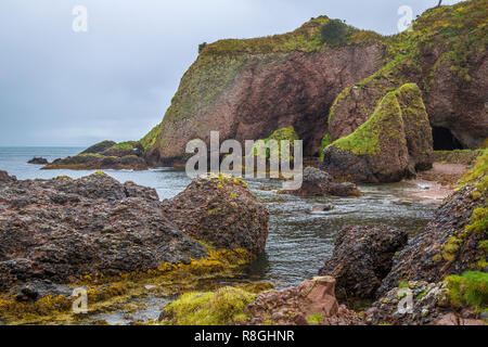 Cushendun Caves, Ballymena, County Antrim, Northern Ireland Stock Photo