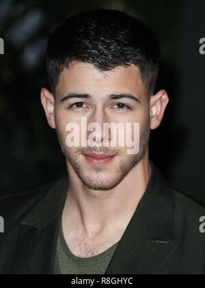 HOLLYWOOD, LOS ANGELES, CA, USA - DECEMBER 11: Nick Jonas at the World Premiere Of Columbia Pictures' 'Jumanji: Welcome To The Jungle' held at the TCL Chinese Theatre IMAX on December 11, 2017 in Hollywood, Los Angeles, California, United States. (Photo by Xavier Collin/Image Press Agency) Stock Photo