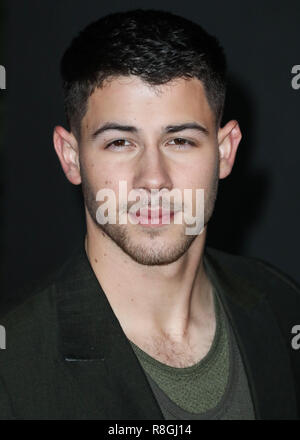 HOLLYWOOD, LOS ANGELES, CA, USA - DECEMBER 11: Nick Jonas at the World Premiere Of Columbia Pictures' 'Jumanji: Welcome To The Jungle' held at the TCL Chinese Theatre IMAX on December 11, 2017 in Hollywood, Los Angeles, California, United States. (Photo by Xavier Collin/Image Press Agency) Stock Photo