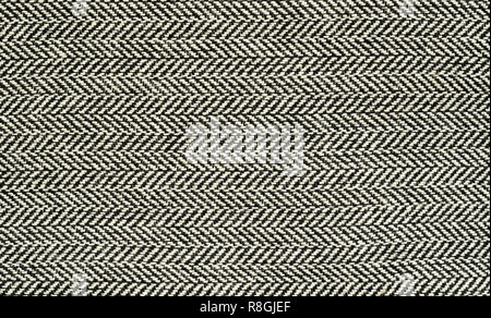 Black and white herringbone fabric Stock Photo