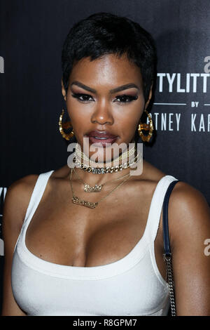 WEST HOLLYWOOD, LOS ANGELES, CA, USA - OCTOBER 25: Teyana Taylor at the PrettyLittleThing By Kourtney Kardashian Launch held at Poppy on October 25, 2017 in West Hollywood, Los Angeles, California, United States. (Photo by Xavier Collin/Image Press Agency) Stock Photo